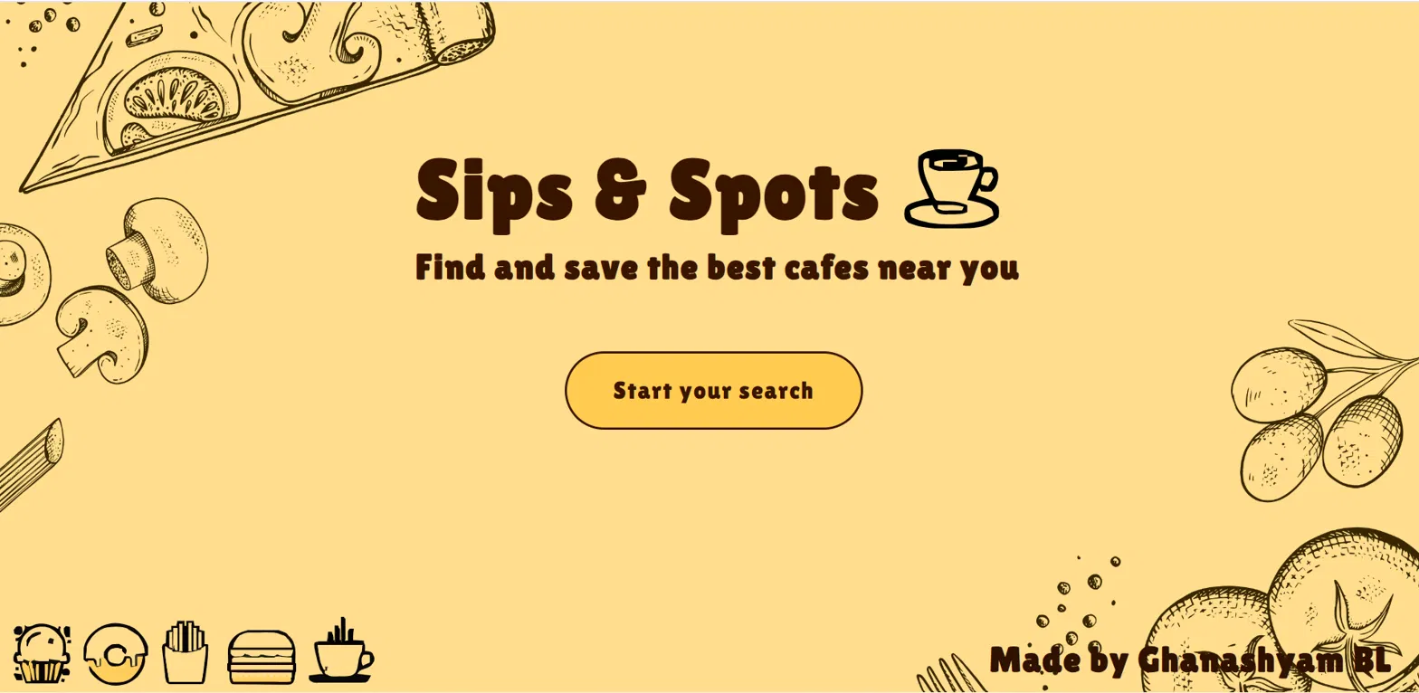 Screenshot of Cafe Finder